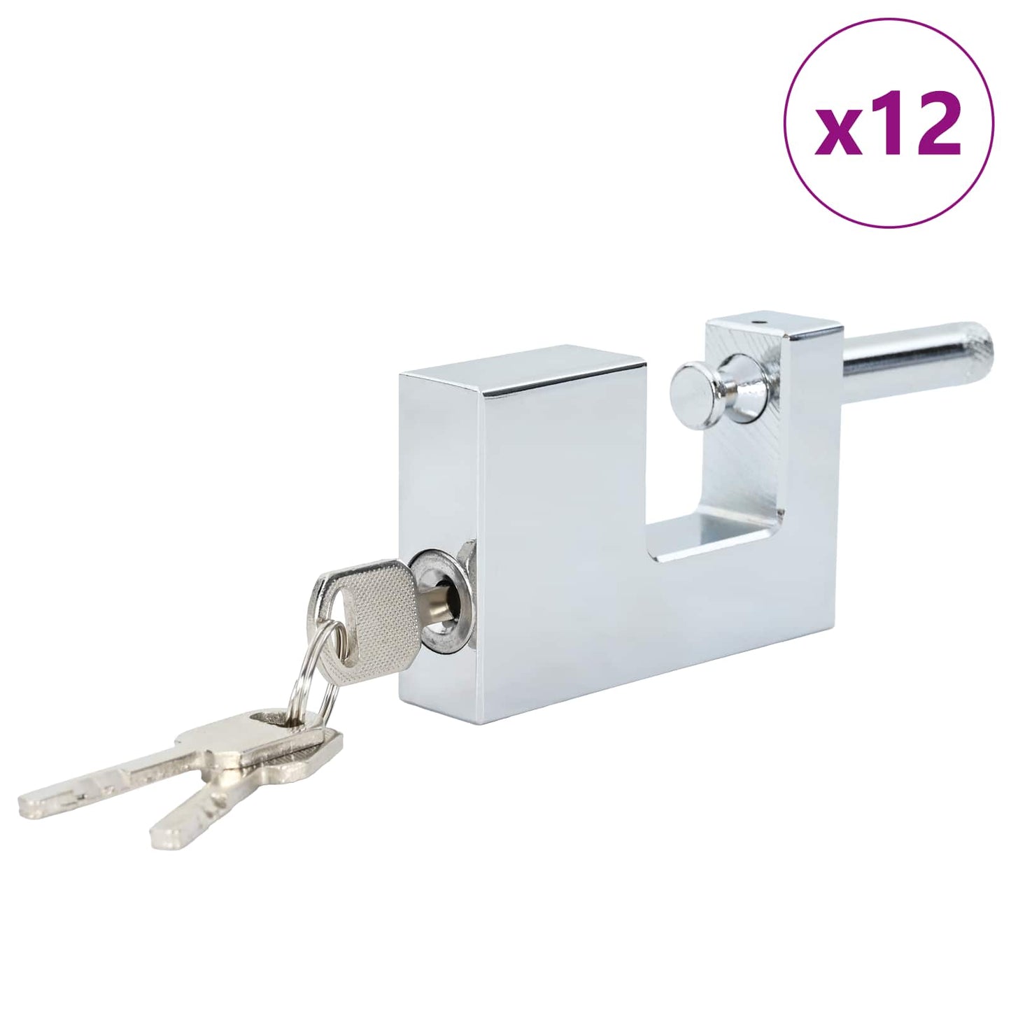 Lucchetto 12 pcs Argento Acciaio | homemem39