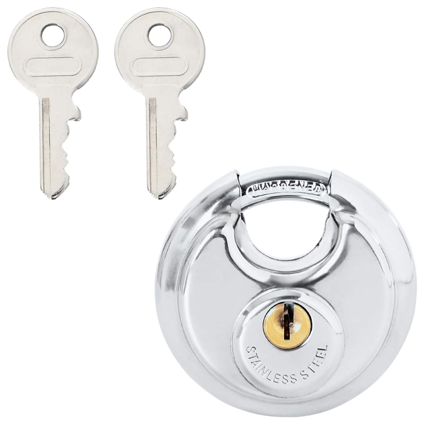 Lucchetti Discus con Chiavi 6 pcs Argento 7 x 2.4 x 7 cm | homemem39