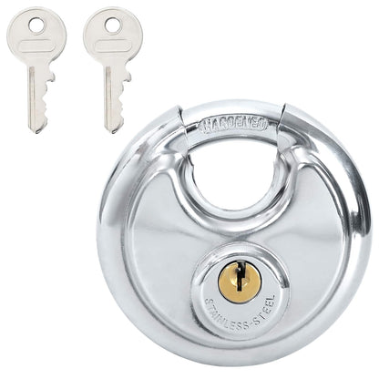 Lucchetti Discus con Chiavi 2 pcs Argento 8 x 2.8 x 8 cm | homemem39