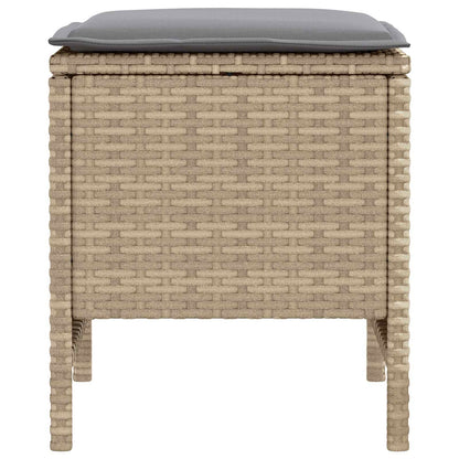 Poggiapiedi da Giardino 2 Pezzo Beige e Grigio Chiaro | homemem39