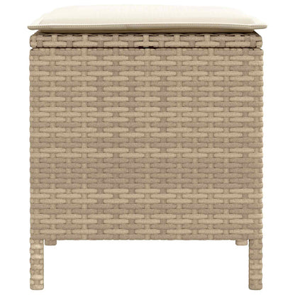 Poggiapiedi da Giardino 2 Pezzo Beige e Crema 38 x 38 x 45 cm | homemem39