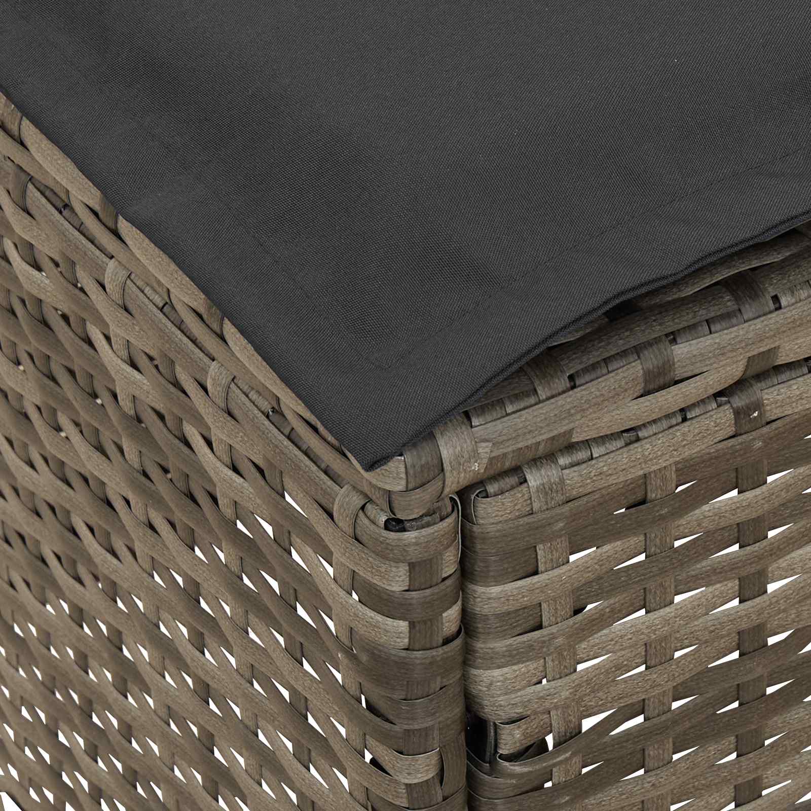 Poggiapiedi da Giardino Grigio e Grigio Scuro 80 x 38 x 45 cm | homemem39