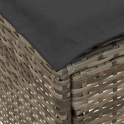 Poggiapiedi da Giardino Grigio e Grigio Scuro 80 x 38 x 45 cm | homemem39