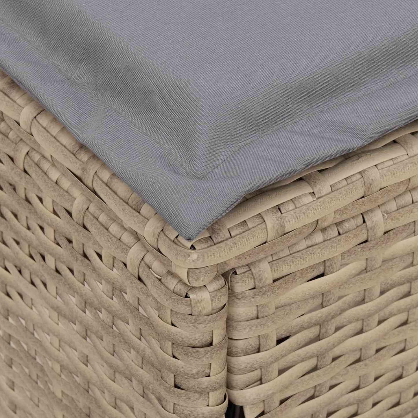 Poggiapiedi da Giardino Beige e Grigio Chiaro 80 x 38 x 42 cm