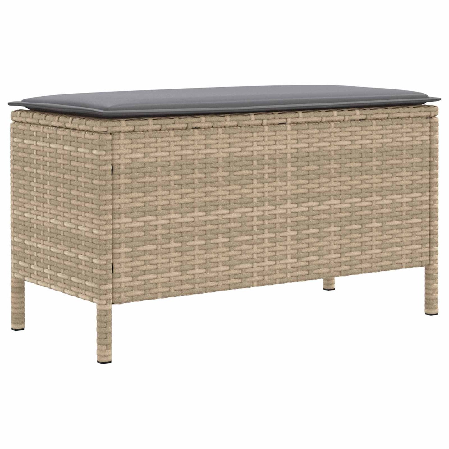 Poggiapiedi da Giardino Beige e Grigio Chiaro 80 x 38 x 42 cm
