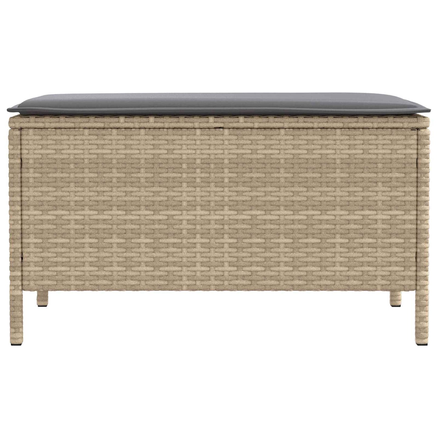 Poggiapiedi da Giardino Beige e Grigio Chiaro 80 x 38 x 42 cm