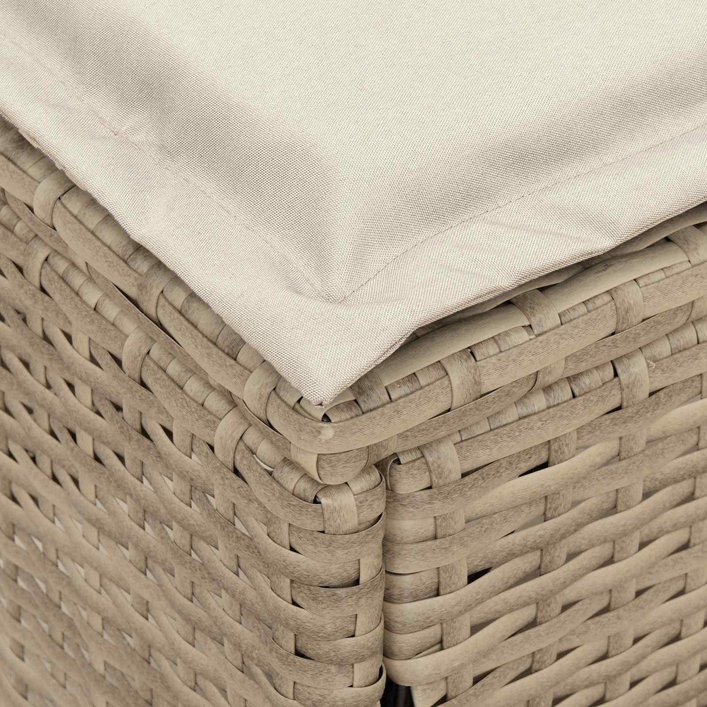 Poggiapiedi da Giardino Beige e Crema 80 x 38 x 42 cm | homemem39