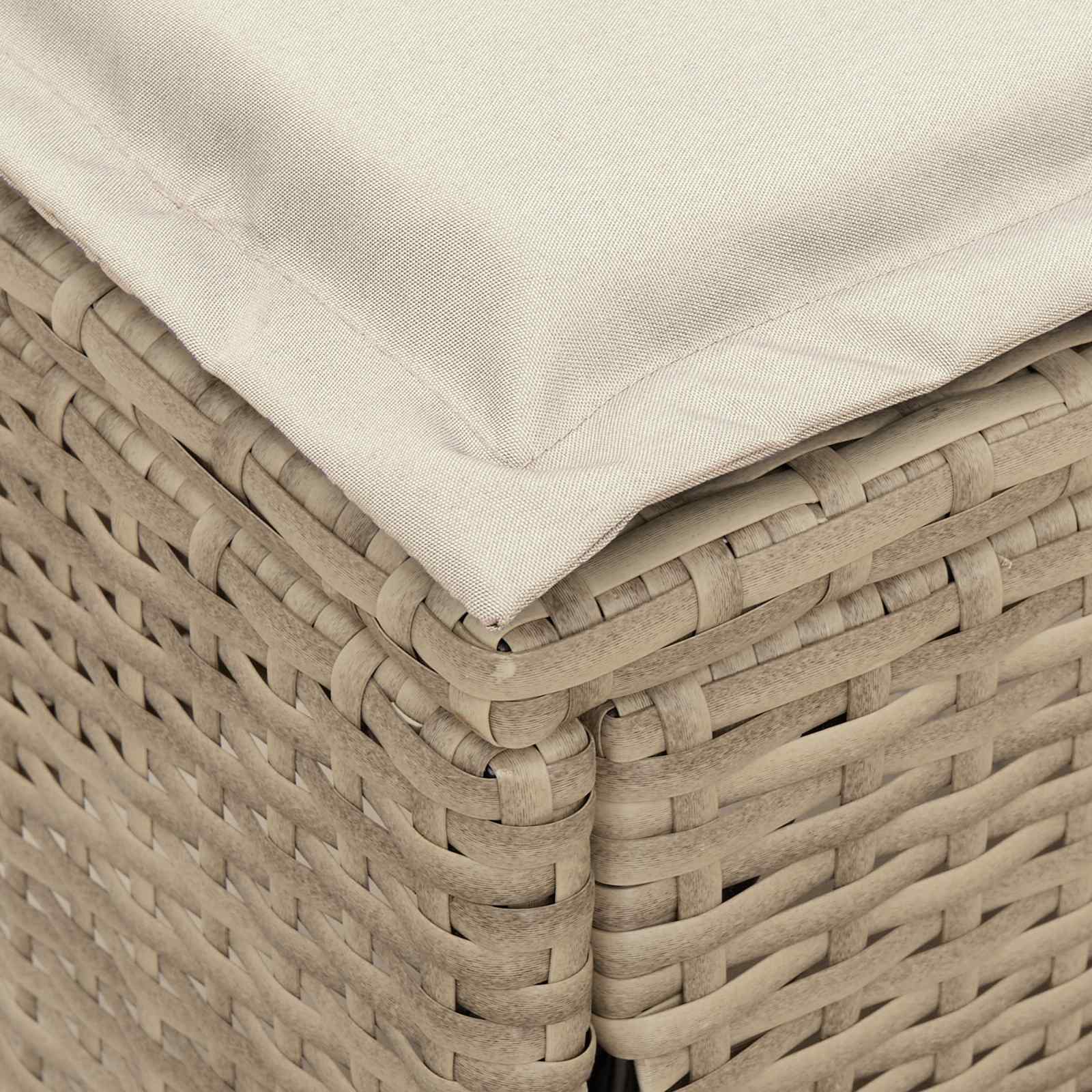 Poggiapiedi da Giardino Beige e Crema 80 x 38 x 42 cm | homemem39