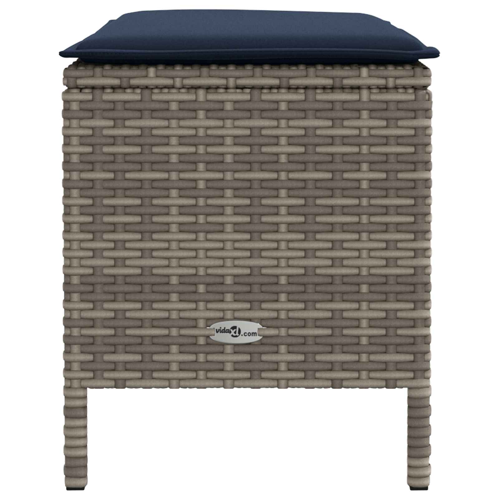 Poggiapiedi da Giardino Grigio e Blu Navy 80 x 38 x 42 cm | homemem39
