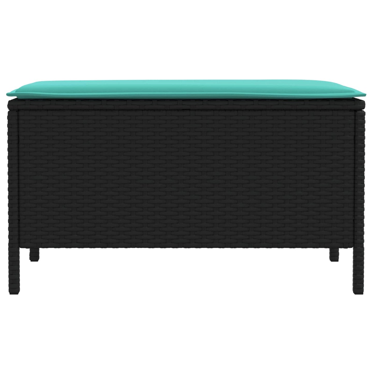 Poggiapiedi da Giardino Nero e Turchese 80 x 38 x 42 cm | homemem39