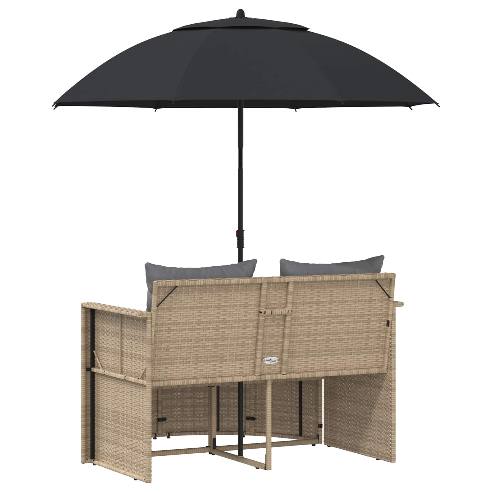 Divano da giardino 8 pcs Beige e Grigio Chiaro polyrattan | homemem39