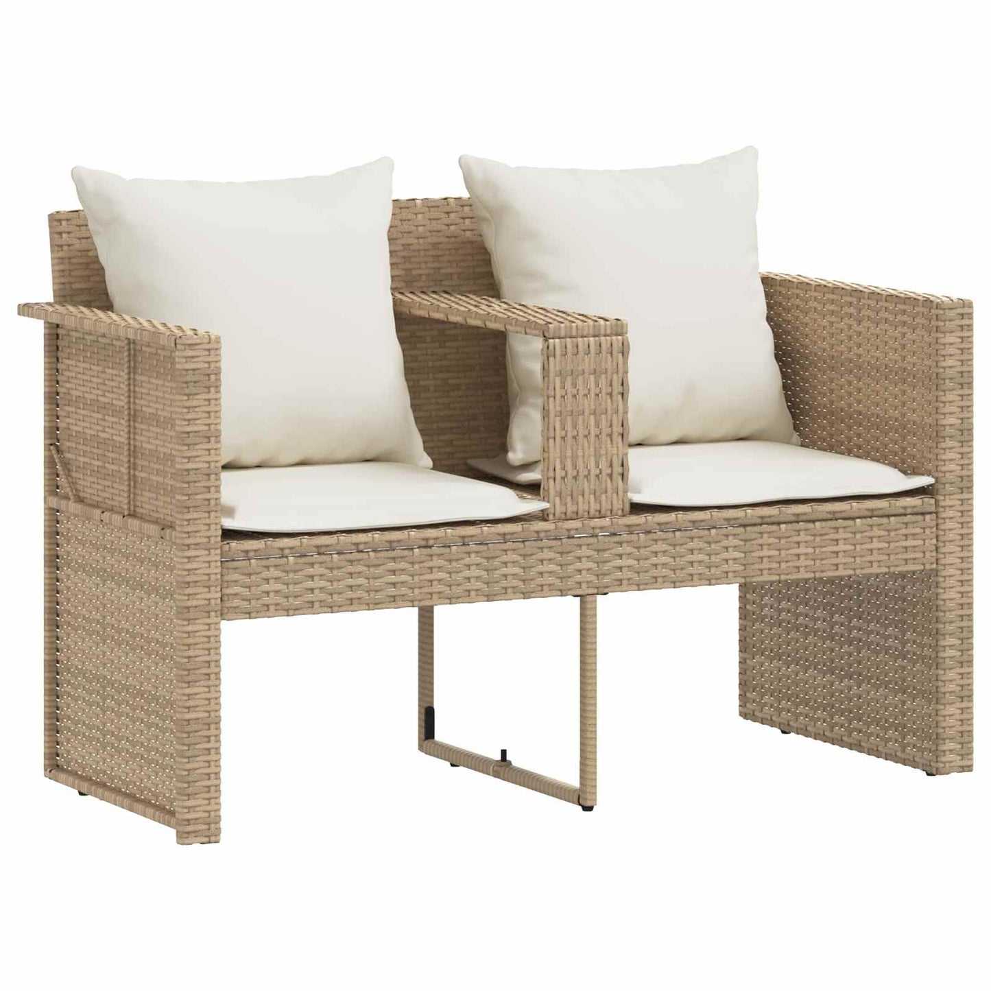 Divano da giardino 8 pcs Beige e Bianco Crema polyrattan | homemem39