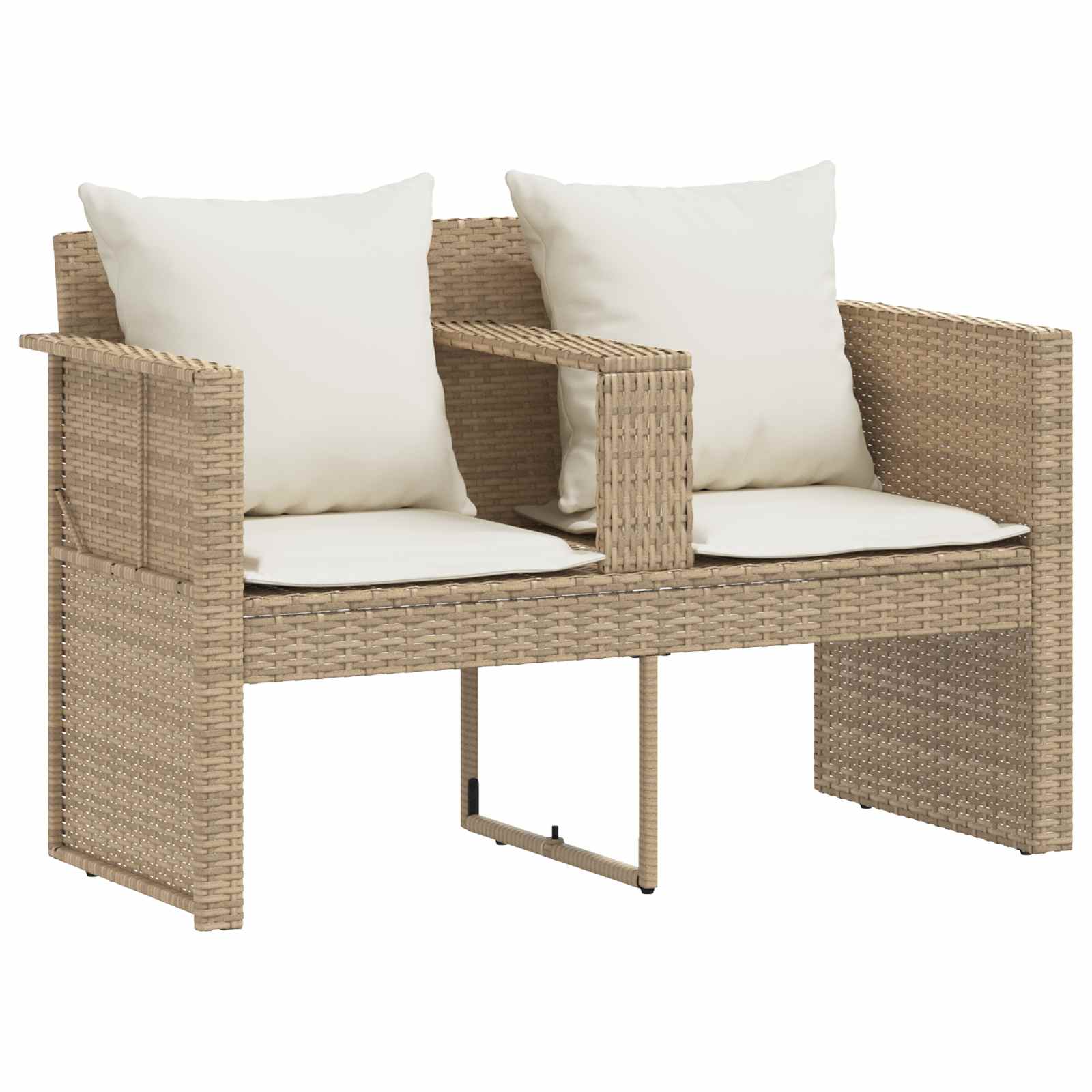 Divano da giardino 8 pcs Beige e Bianco Crema polyrattan | homemem39