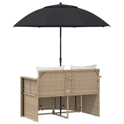 Divano da giardino 8 pcs Beige e Bianco Crema polyrattan | homemem39