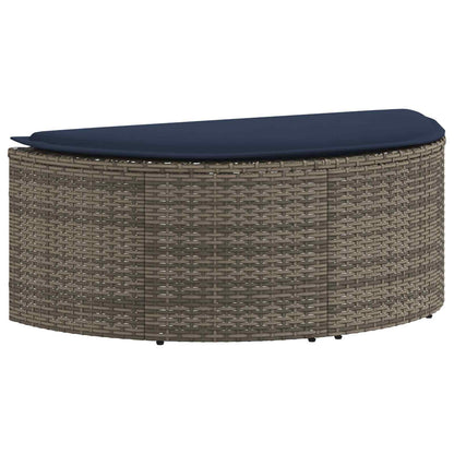 Divano da giardino 8 pcs Grigio e Blu Navy polyrattan | homemem39