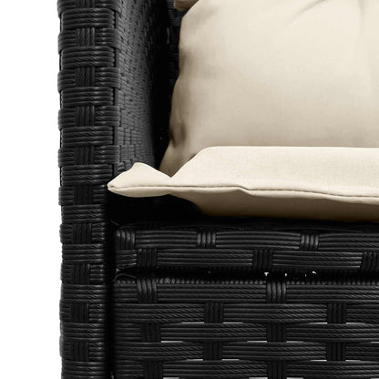 Set Divano da Giardino 2 pcs Nero e Crema polyrattan | homemem39