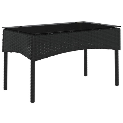 Set Divano da Giardino 2 pcs Nero e Crema polyrattan | homemem39