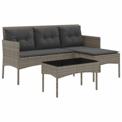 Set Divano da Giardino con cuscino 2 pcs polyrattan | homemem39