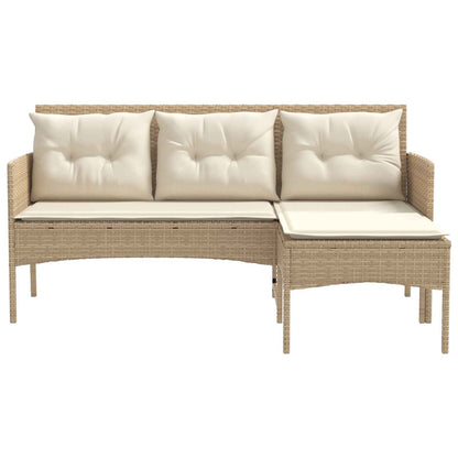 Set Divano da Giardino con cuscino 2 pcs polyrattan | homemem39