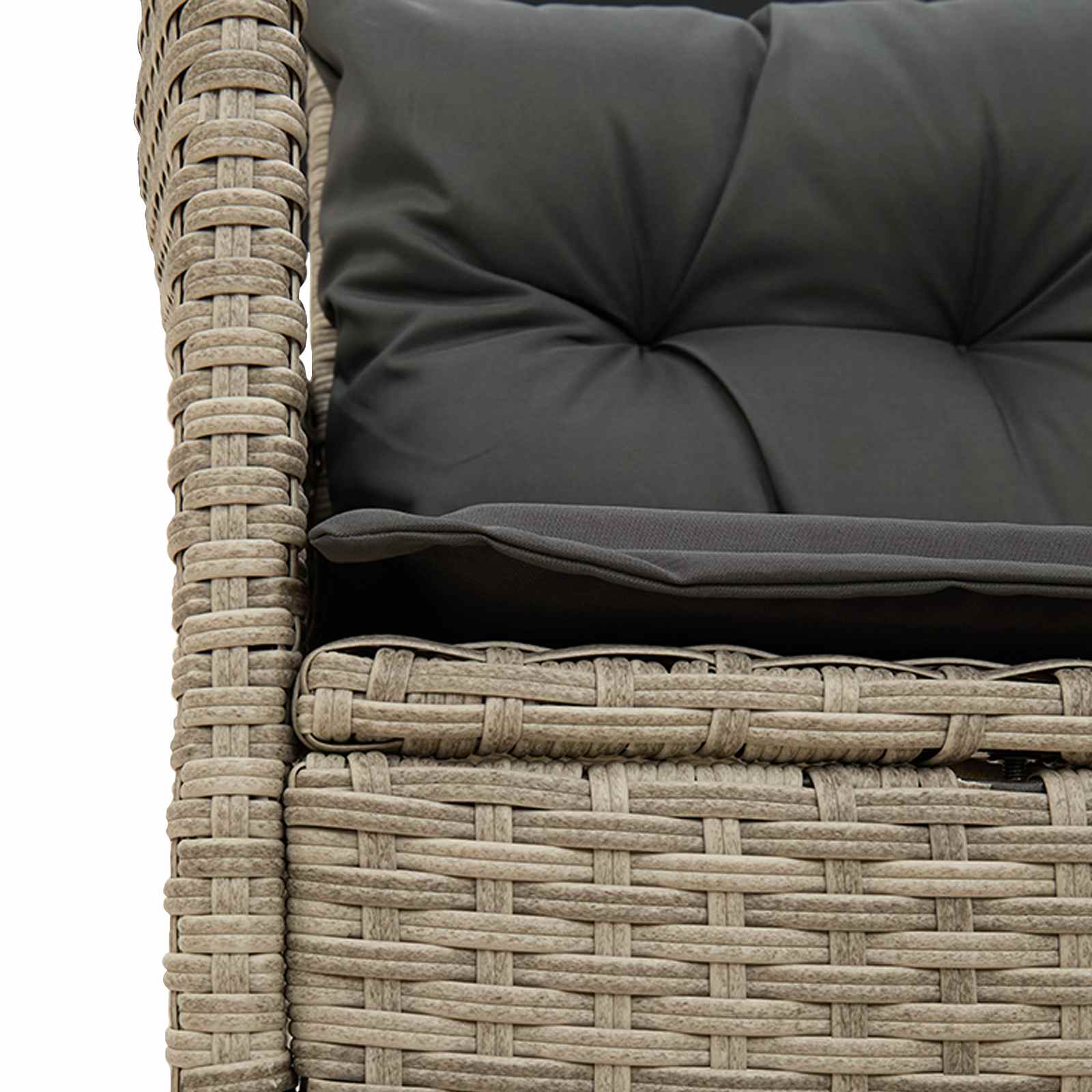 Set Divano da Giardino con cuscino 2 pcs polyrattan | homemem39