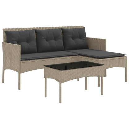 Set Divano da Giardino con cuscino 2 pcs polyrattan | homemem39