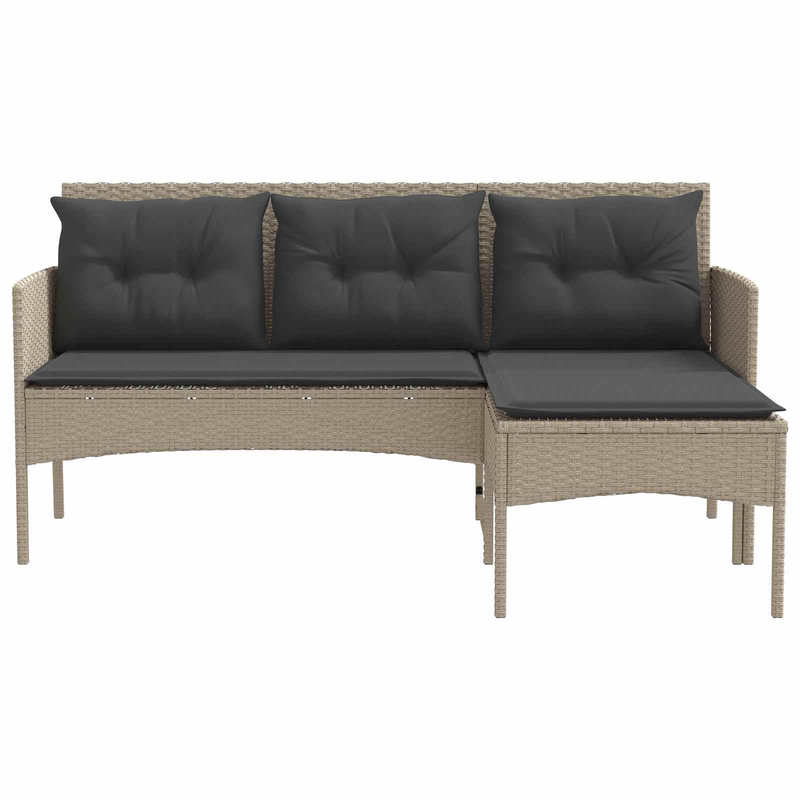 Set Divano da Giardino con cuscino 2 pcs polyrattan | homemem39