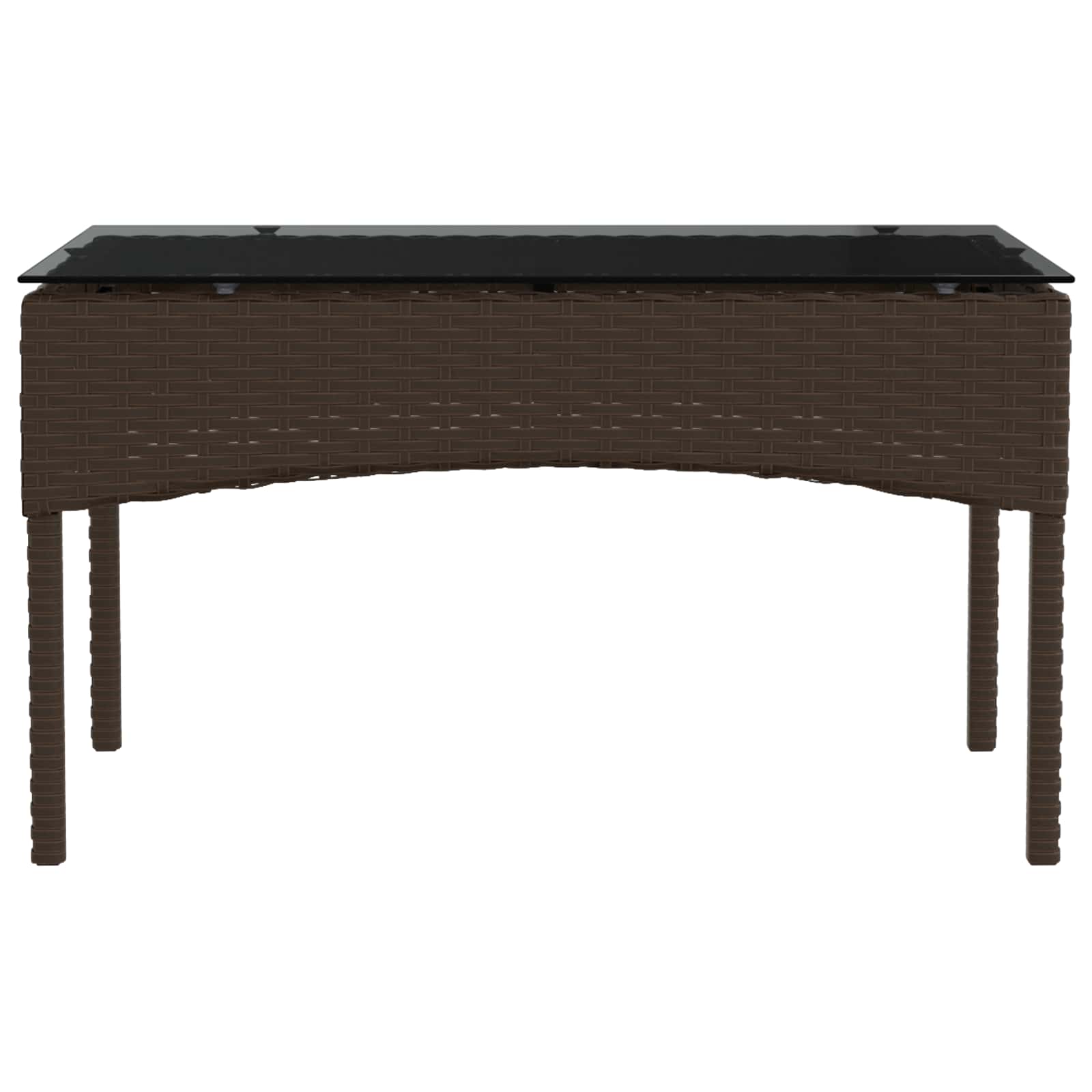 Set Divano da Giardino 2 pcs Marrone e Rosso polyrattan | homemem39
