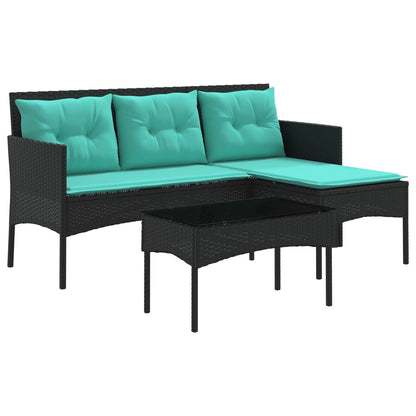 Set Divano da Giardino con cuscino 2 pcs polyrattan | homemem39