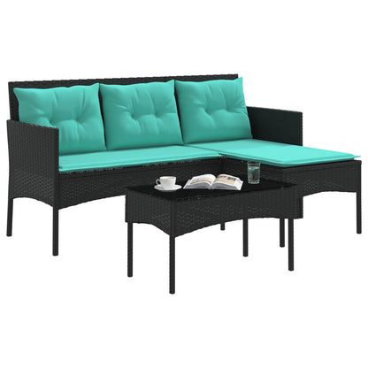 Set Divano da Giardino con cuscino 2 pcs polyrattan | homemem39