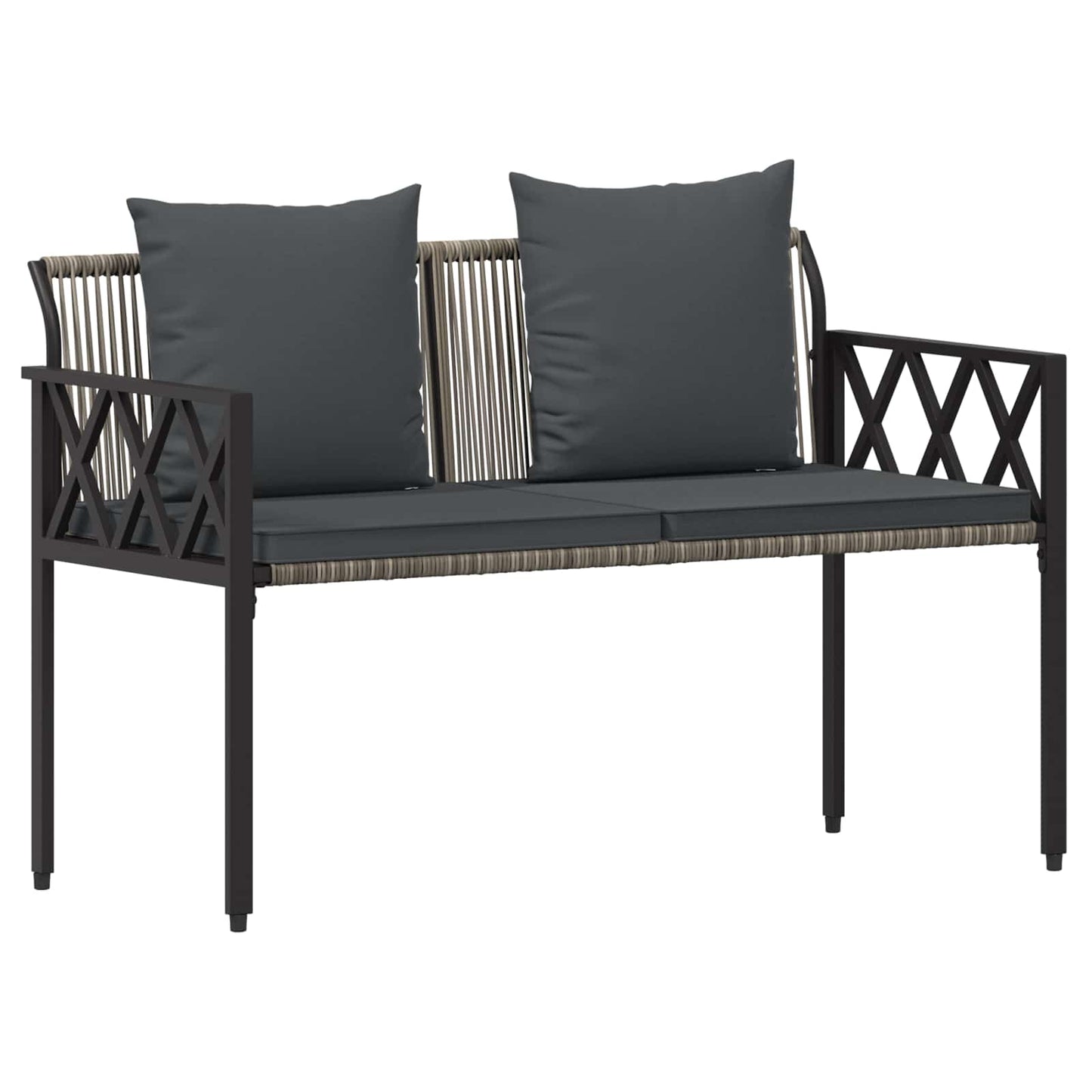 Set Mobili da Esterno 4 pcs Grigio e Grigio Scuro polyrattan | homemem39