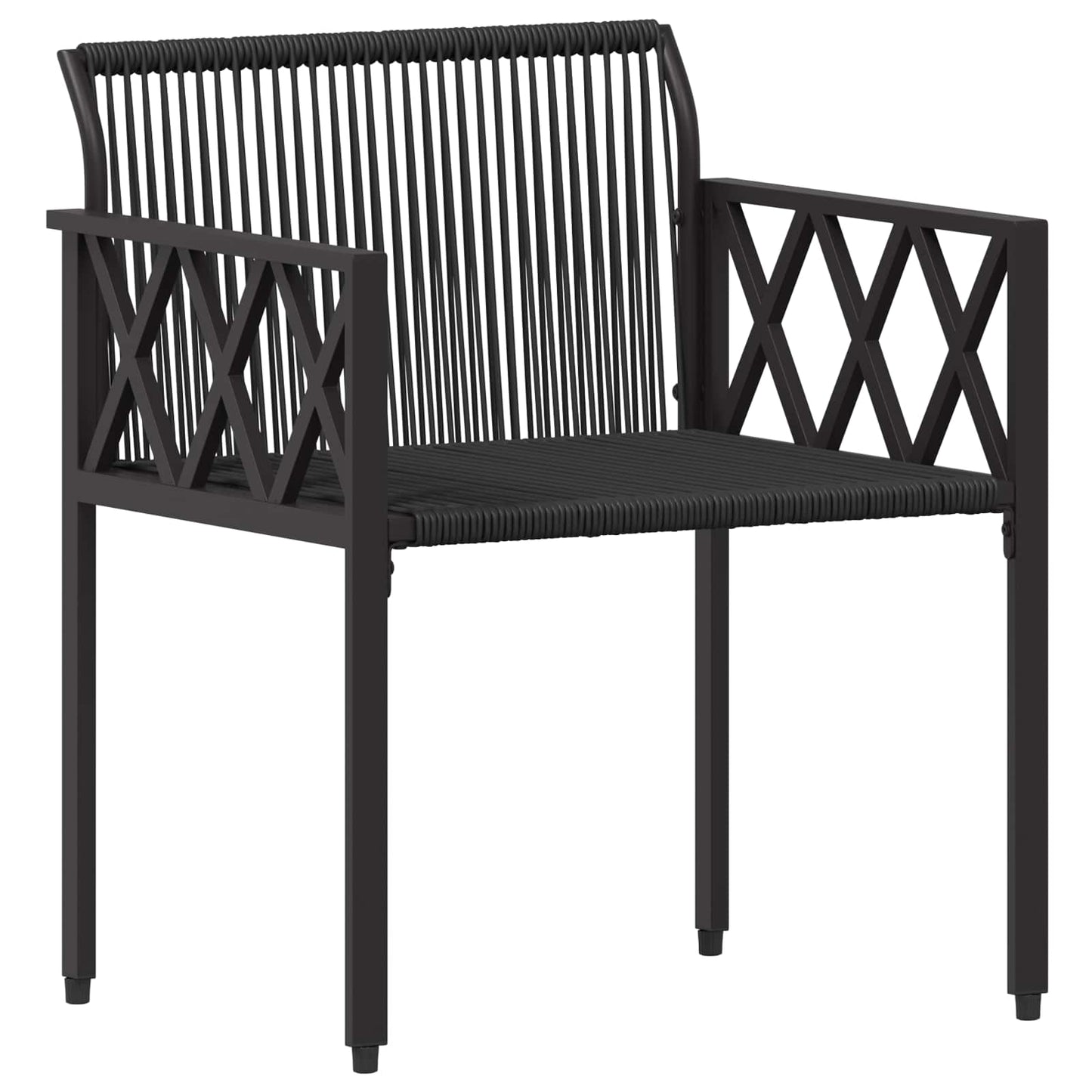 Set Mobili da Esterno 4 pcs Nero e Turchese polyrattan | homemem39