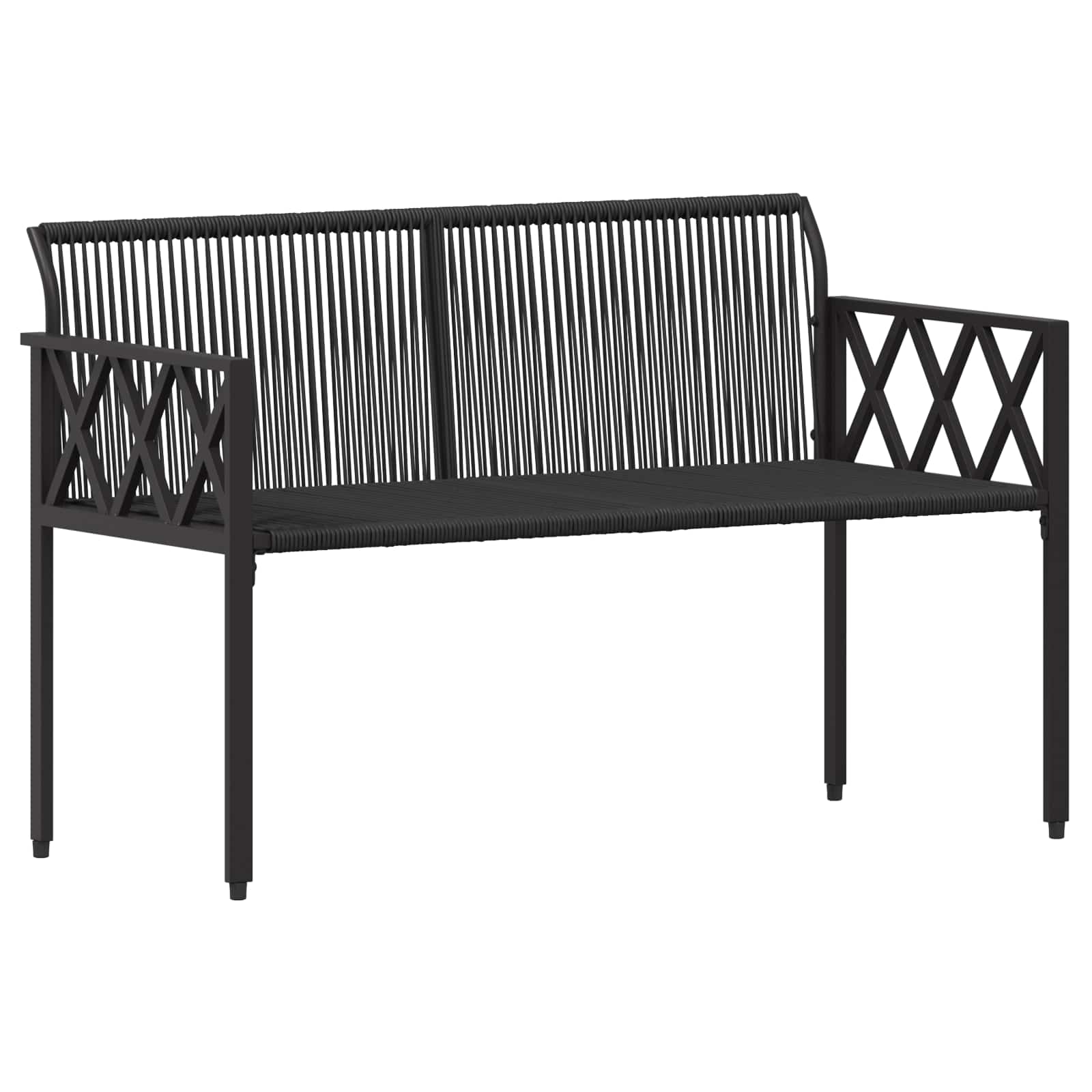 Set Mobili da Esterno 4 pcs Nero e Turchese polyrattan | homemem39