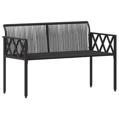 Set Mobili da Esterno 4 pcs Nero e Turchese polyrattan | homemem39