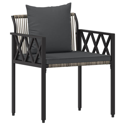 Set Mobili da Esterno 3 pcs Grigio e Grigio Scuro polyrattan | homemem39