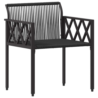 Set Mobili da Esterno 3 pcs Nero e Turchese polyrattan | homemem39