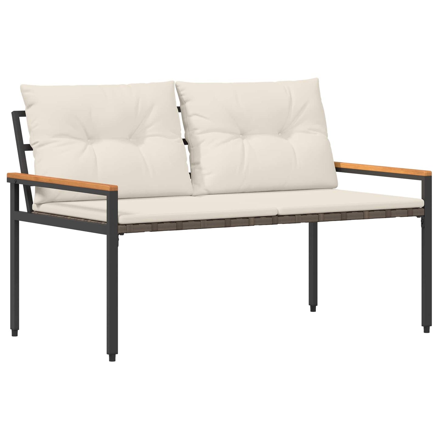 Set Mobili da Esterno 4 pcs Bianco Crema polyrattan | homemem39