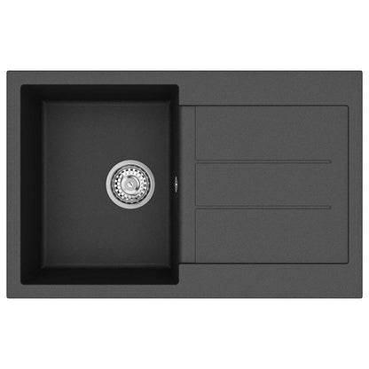 Lavello Nero 780 x 500 mm 80% Quarzo e 20% Resina