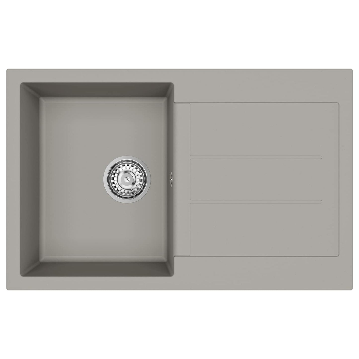 Lavello Grigio 780 x 500 mm 80% Quarzo e 20% Resina