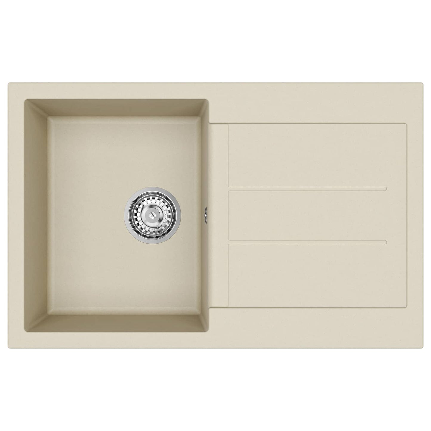 Lavello Beige 780 x 500 mm 80% Quarzo e 20% Resina