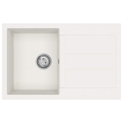 Lavello Bianco 780 x 500 mm 80% Quarzo e 20% Resina