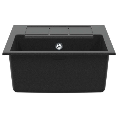 Lavello Nero 620 x 500 mm 80% Quarzo e 20% Resina