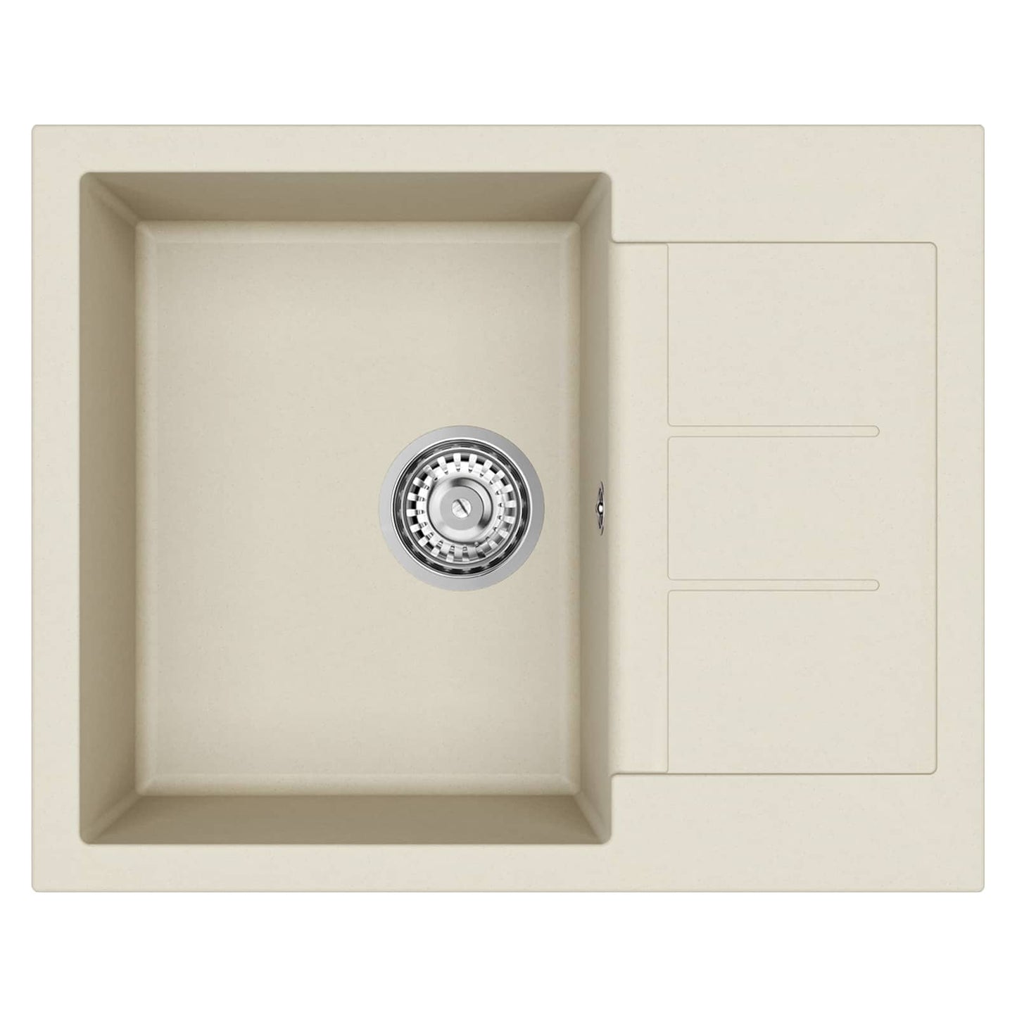 Lavello Beige 620 x 500 mm 80% Quarzo e 20% Resina