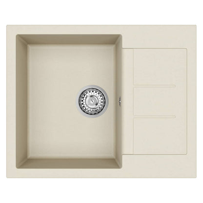 Lavello Beige 620 x 500 mm 80% Quarzo e 20% Resina