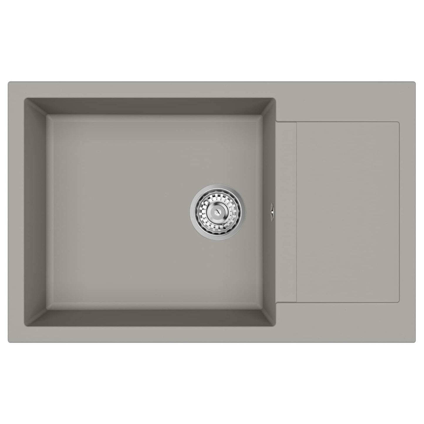 Lavello Grigio 780 x 500 mm 80% Quarzo e 20% Resina