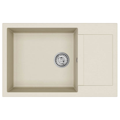 Lavello Beige 780 x 500 mm 80% Quarzo e 20% Resina