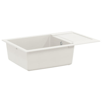 Lavello Bianco 780 x 500 mm 80% Quarzo e 20% Resina