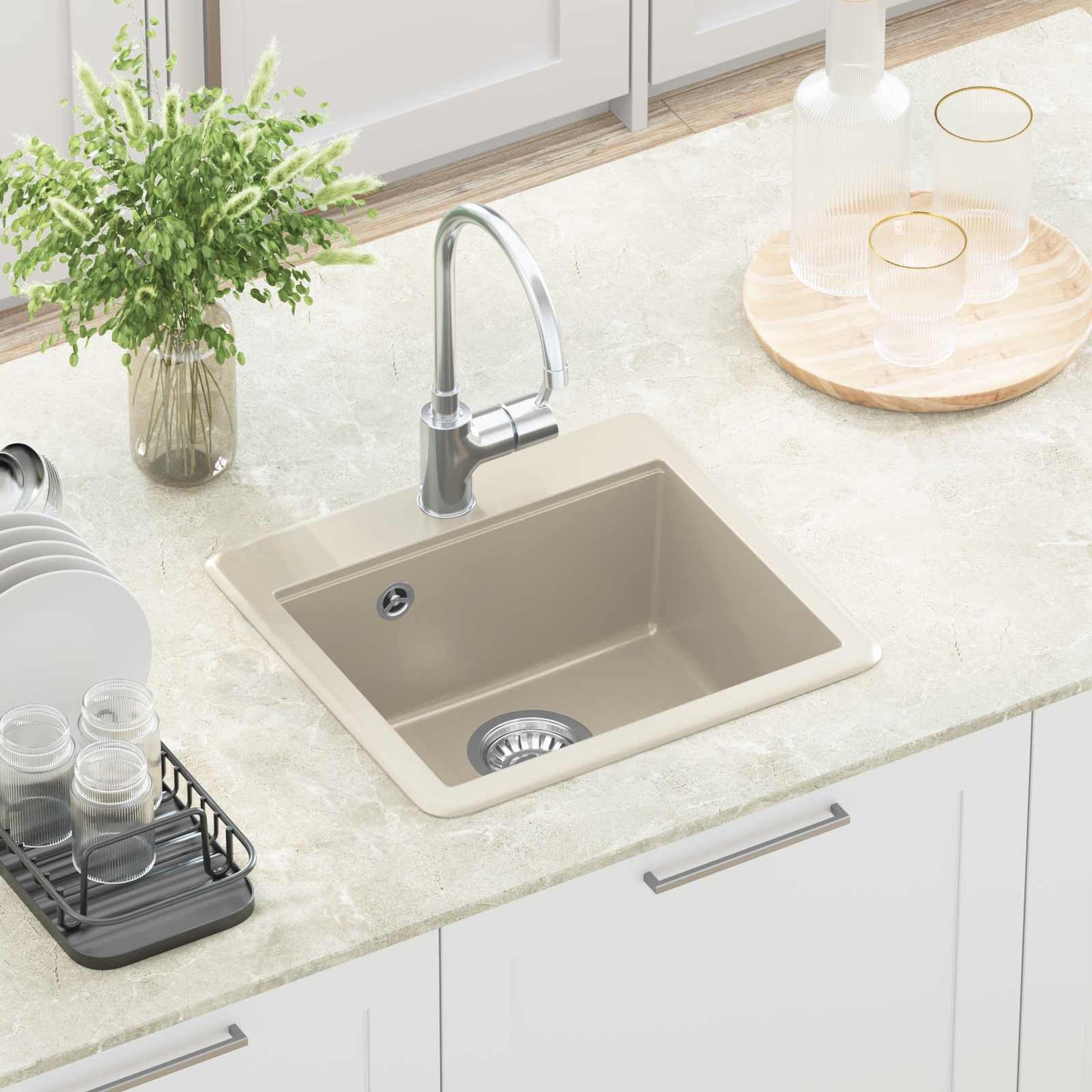 Lavello Beige 470 x 440 mm Granito | homemem39