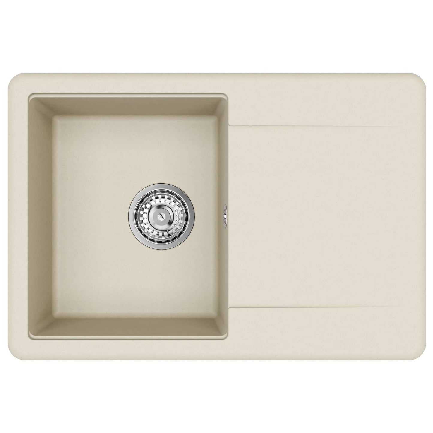 Lavello Beige 670 x 460 mm 80% Quarzo e 20% Resina | homemem39
