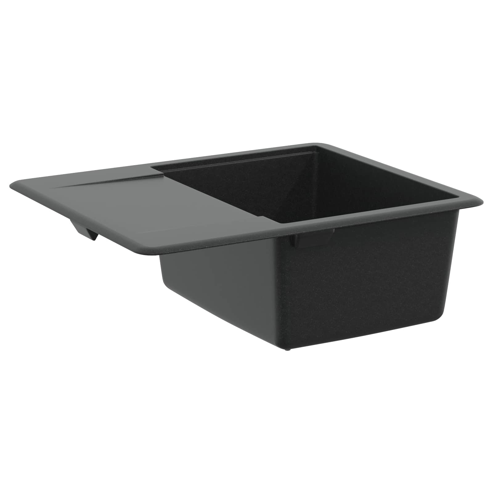 Lavello Nero 560 x 460 mm 80% Quarzo e 20% Resina | homemem39