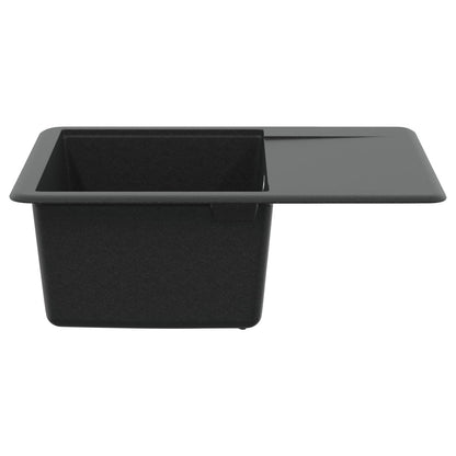 Lavello Nero 560 x 460 mm 80% Quarzo e 20% Resina | homemem39